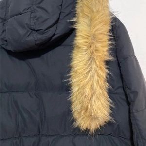 Mens winter Coat with hood and detachable fur
